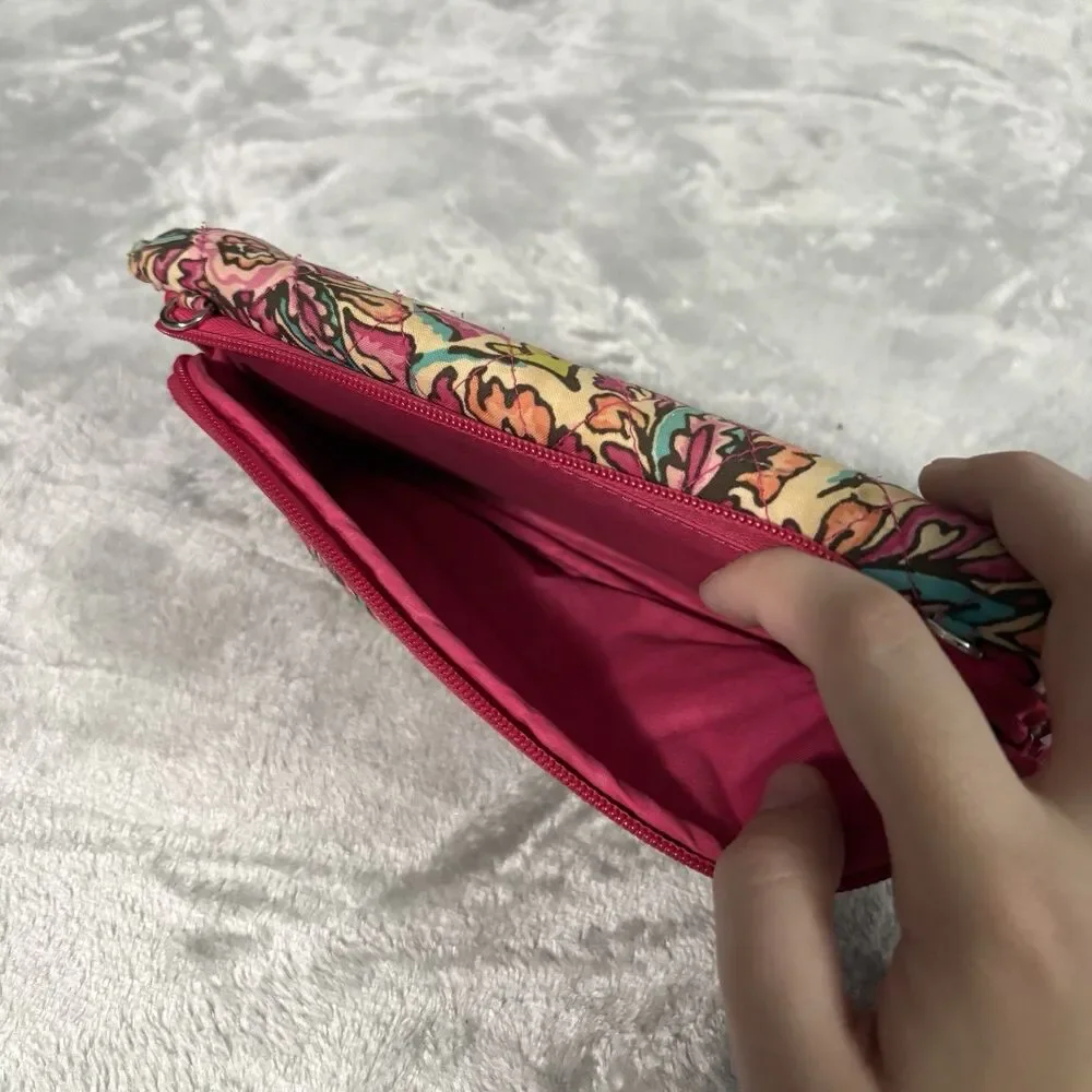 Vera Bradley Magnetic Closure Sunburst Floral Wallet Y2K Paisley Retro Retired